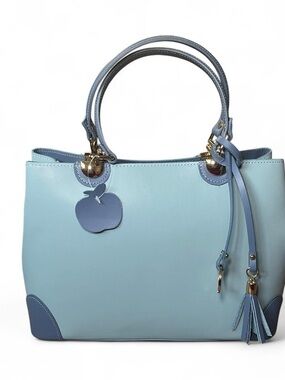 Blue purse with tassel